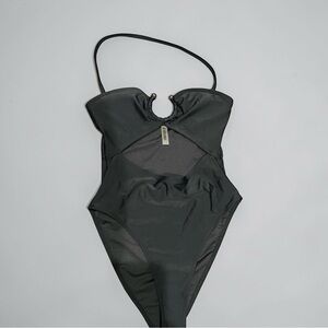 Forever 21 Black Cutout One-Piece Swimsuit